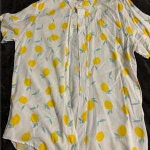 Lemon Print Casual Men's Shirt